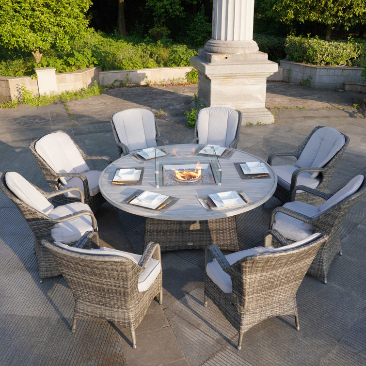 Primestok Natascha 8 Person Round Outdoor Dining Set Wayfair